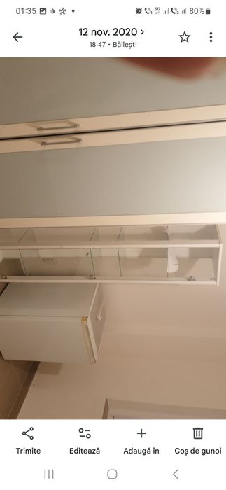 dulap raft vitrina din sticla