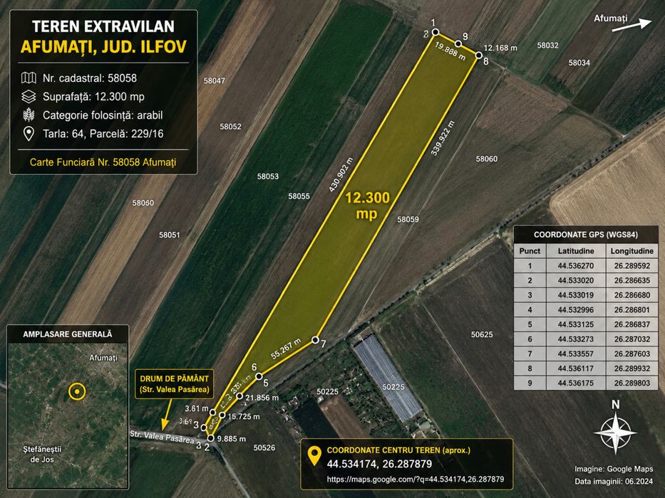 Vand teren agricol 1.2ha