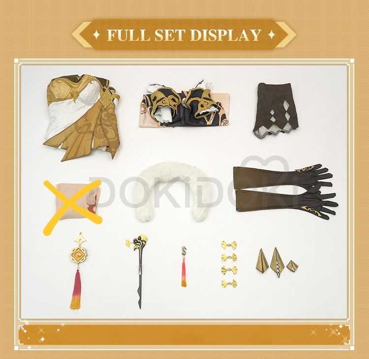 Костюм косплей Doki Doki SR Нин Гуан + Парик