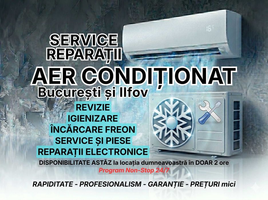 Reparații AER CONDIȚIONAT service freon București Ilfov