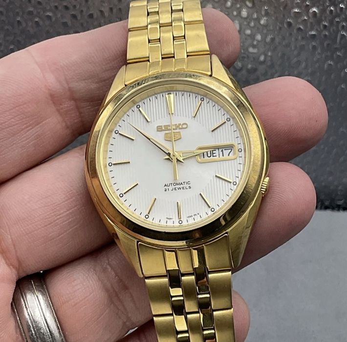 Seiko automatic gold 7S26-03V0 отличен 36 мм злато часовник