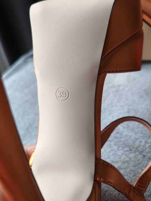 Sandale Genshuo cu toc stiletto 13 cm – portocaliu, mărimea EU 39