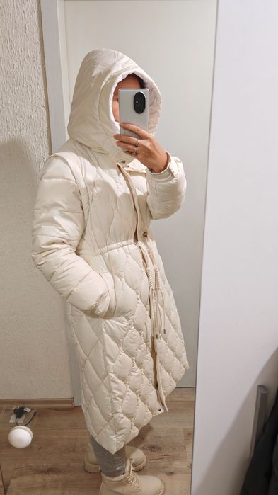 Водоустойчиво бяло яке-елек