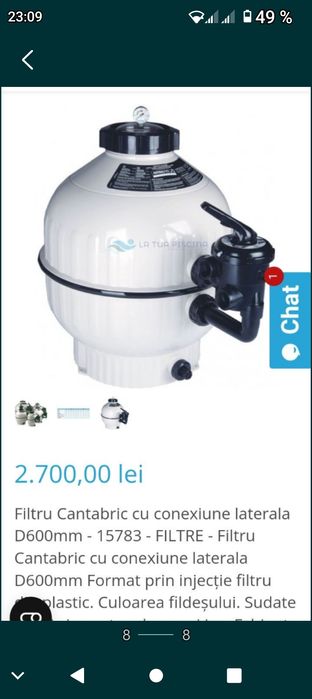 Vând filtru nisip piscina