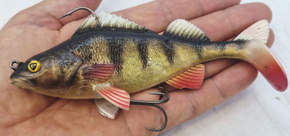 Swimbait Fox Rage Ultra-Realistic Perch Repicant, biban realistic, 14cm, 45gr.