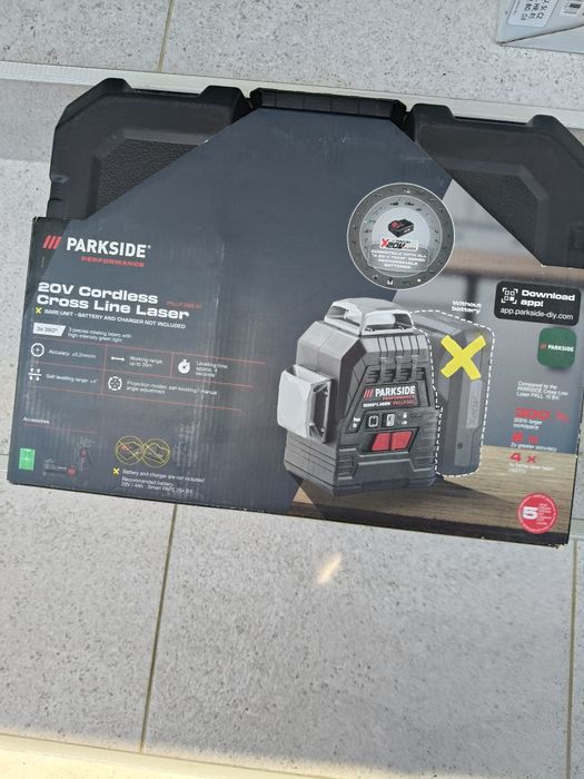 Nivelă laser parkside performance 20v 360 grade tablete linii in cruce