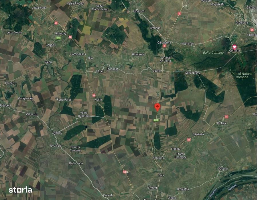 Teren agricol 5 Ha, deschidere 144m, Calugareni,Giurgiu 7 euro/mp+TVA