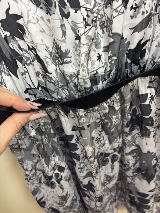 Rochie Zara scurta 45% matase cu elastic in talie