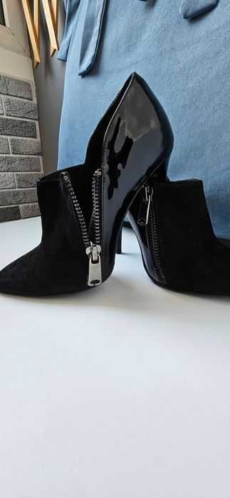 Cizme, botine, ScarpaMore,
toc 10 cm, nr. 39, piele interior exterior