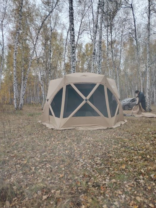 Палатка большая сборка автомат.