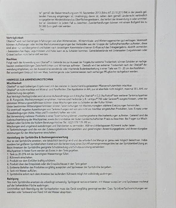 OBELISK Erbicid cu substanțele active mesosulfuron și iodosulfuron,