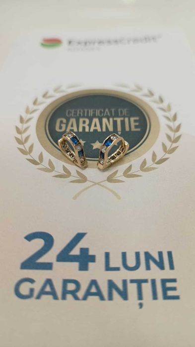 [AG24 Harlau B.45915.4] Cercei aur 14k 1.82gr - Garantie 2 ani!