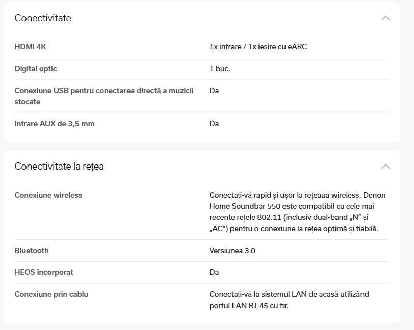 Vand Denon Home Sound Bar 550