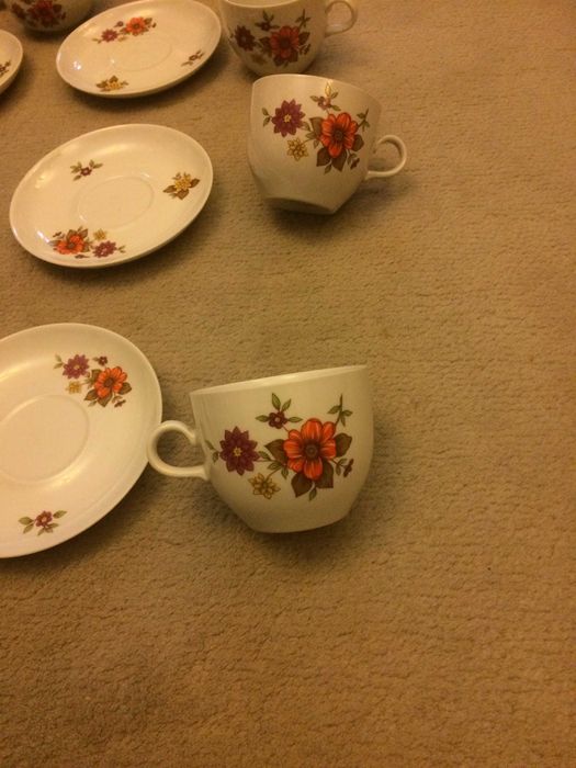 Serviciu cafea ceai german portelan KAHLA BAVARIA 15 piese bibelouri