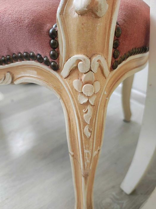 Винтидж френски комплект Louis XV – фотьойл и стол