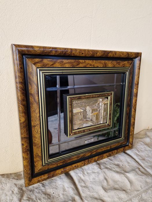 Превъзходна английска италианска сребърна картина