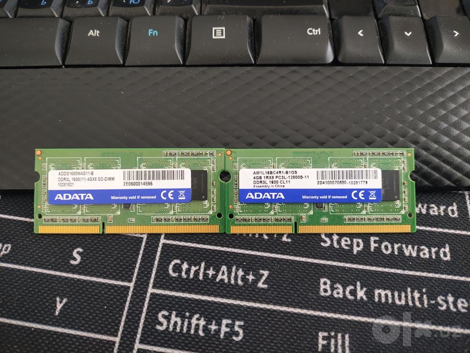 DDR3L 1600 4GX8. Notebook uchun.