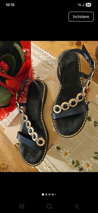 Sandale piele ecologica stil grecesc