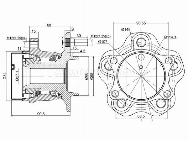 Ступичный узел Renault Koleos