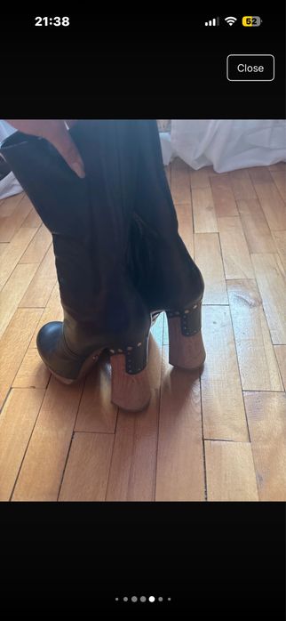 Cizme Prada cu toc si platforma