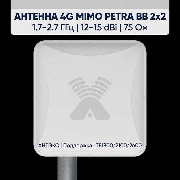 Антенна 4G MIMO PETRA BB 75 2x2 (ANTEKS) — 12–15 dBi