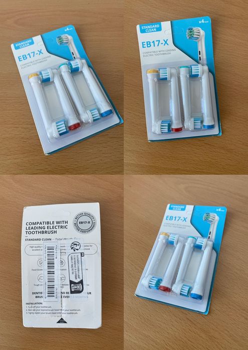 Capete periuță electrică EB17-X, standard clean, set 4 bucăți
