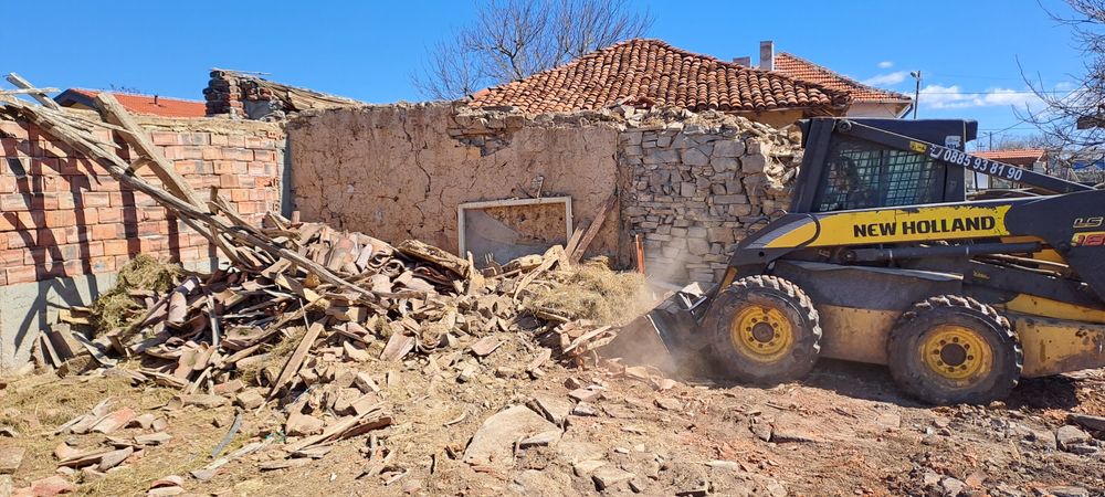 Услуги с мини багер и бобкат(самосвал)