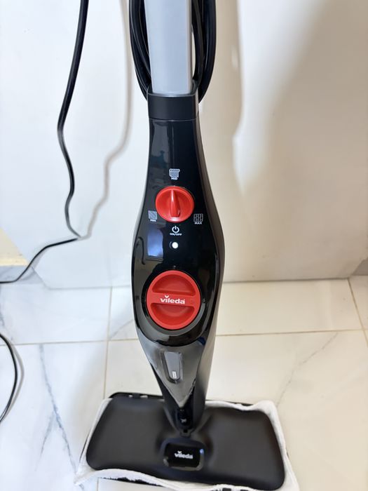 Mop cu aburi Vileda Steam Plus XXL cu power pad si doua lavete, rezervor 0,4l