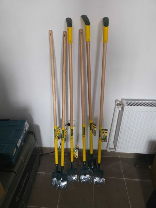 Sapă Leborgne, Naturovert Trident, ecologică și ergonomică, verde, mâner extra-lung de 150 cm