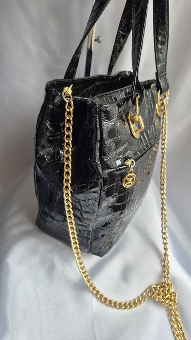 Geanta piele lacuita Nicoli