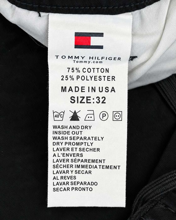 Pantaloni cargo Tommy Hilfiger bărbați negri, mărimea M, Made in USA
