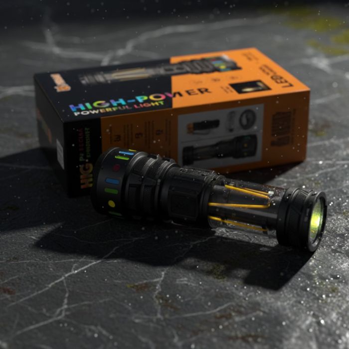 LED мощен фенер YEMAO YM-A5 – 3000 лумена, ZOOM и PowerBank