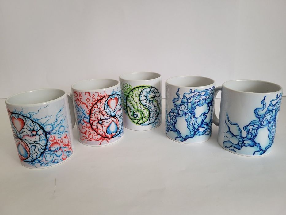 Чаша керамична кафе чай арт дизайн късмет позитивна енергия подарък