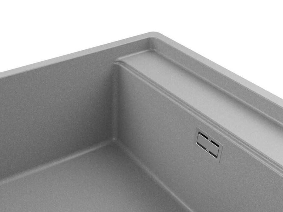 Сива кухненска мивка за вграждане под плот Берген 60 Low 560x530 мм
