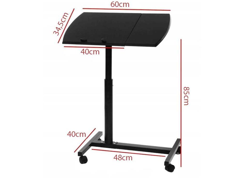 Suport reglabil pentru laptop cu roti si frane birou mobil ajustabil