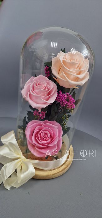 Роза в колбе ,цветы стабилизированные