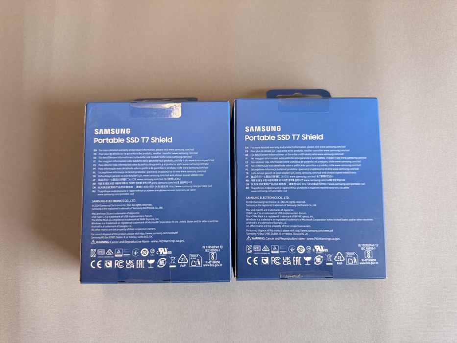 SSD Samsung Portable T7 Shield Black 1TB USB 3.2 Gen 2