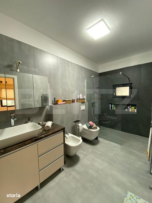 Casa moderna pe parter, 120 mp utili, teren 9 arii – complet mobilat