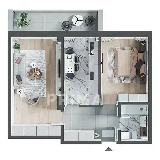 Apartament 2 camere | Vienna S | Bucătărie separată | Finisat | ARENA