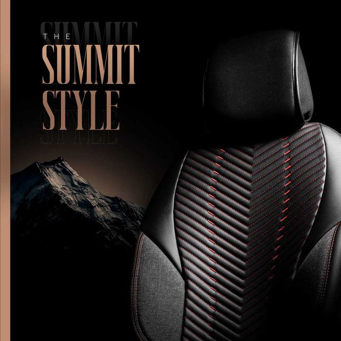 Комплект Луксозна Тапицерия OTOM Advanced – Еко кожа, Черно/Червено.