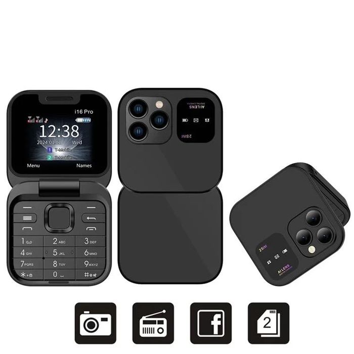 Сгъваем мобилен телефон i16 pro