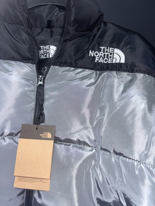 Geacă L The North Face negru neagră gri alb albă  Nouă nepurata new