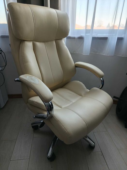 Президентски офис стол Kring Lincoln, еко кожа, ергономичен, бежов