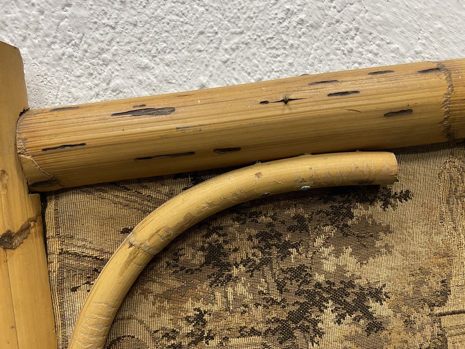 Стар френски гоблен с рамка от бамбук 140/60 см