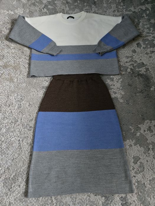 Плетен сет пола и блуза