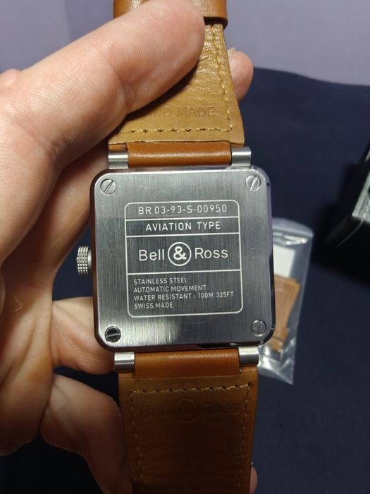 Часовник Bell & Ross BR03-93 GMT  + 2 кожени каишки