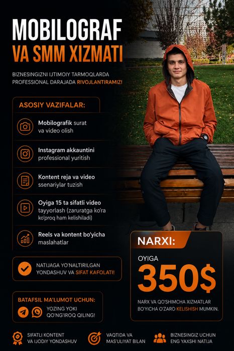 Mobilograf Va Smm Xizmati