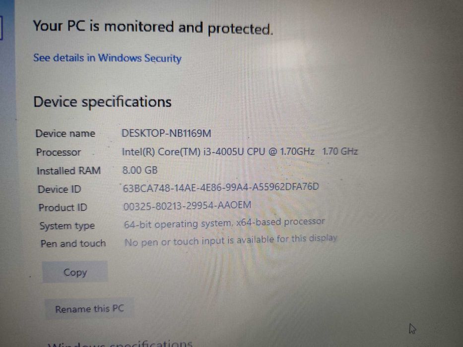 Laptop Lenovo B50, I5, gen4, 8Gb Ram, ssd128Gb, bat. ok. Garanție!