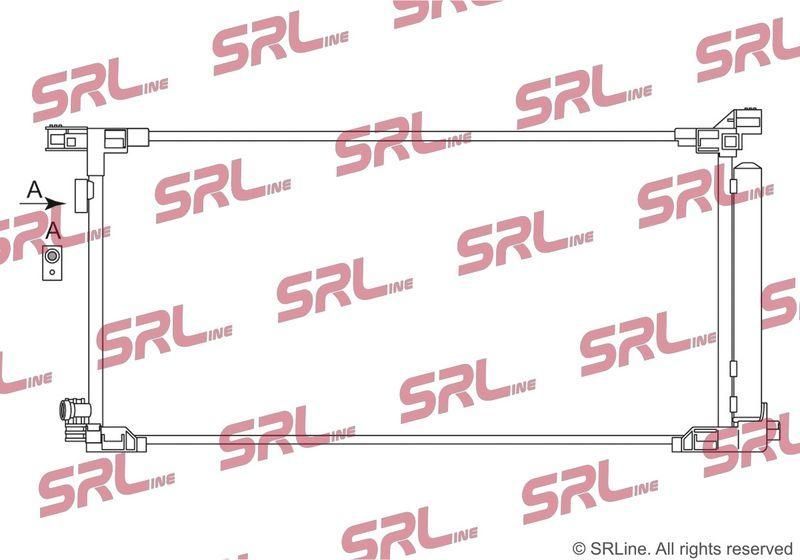 Condensator AC, aer conditionat Lexus Ux (ZA10) 2018-; Toyota Corolla 2018-, 2.0 h, 2.0, 2.0 Hybrid, 1.8 Hybrid, 688x340x12mm, OE 884A012010, SRLine