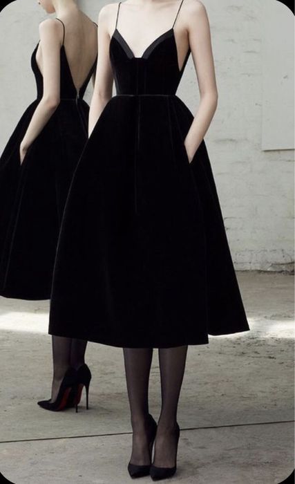 Срочно продам черное платье миди